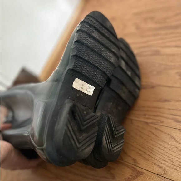 Hunter Original Tall Adjustable Rain Boots Black W 8 M7 EU39 Good Conditi - Picture 5 of 8